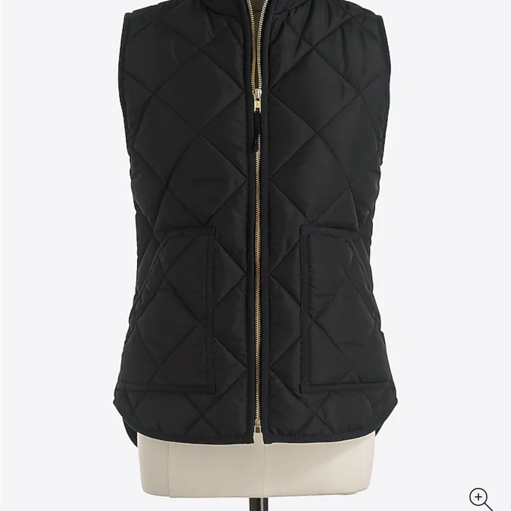 J.Crew Black Quilted Puffer Vest